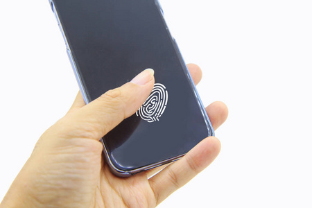 手机屏幕上的指纹扫描仪智能手机屏幕上的直接指纹扫描仪