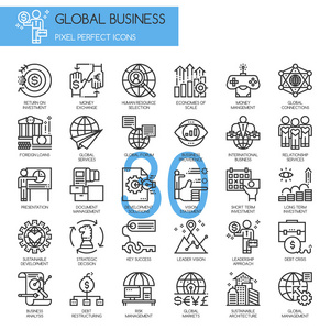 全球业务图标集图片
