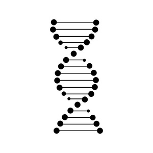dna 图标研究dna结构的科学家.手绘基因组测序概念在载体上制作.