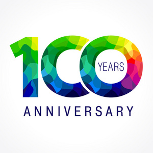 颜色周年100 周年颜色标志照片