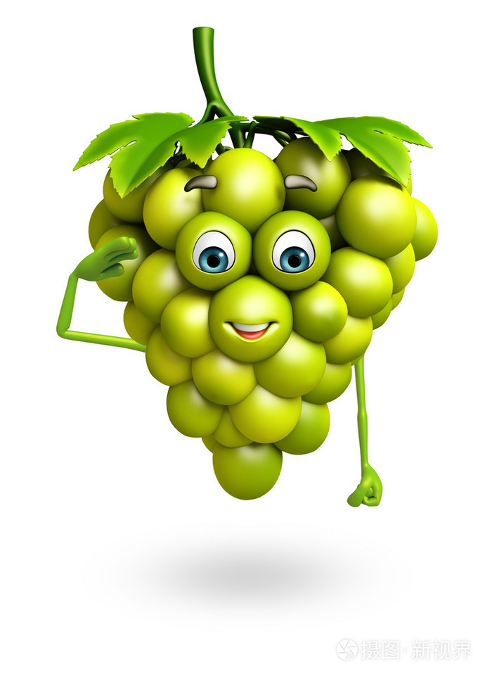 卡通人物的葡萄