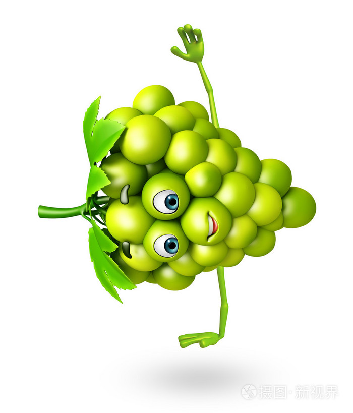 卡通人物的葡萄