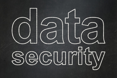 安全概念  数据安全上黑板背景