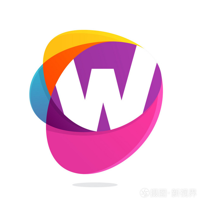 与椭圆相交的w字母