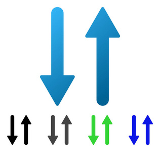 箭头交换垂直平梯度图标
