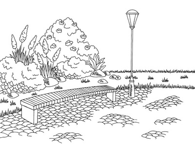 上图片-白色的公园的长椅上素材-白色的公园的长椅上插画-摄图新视界
