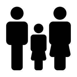 家庭图标父母父亲母亲儿童图标在Vecto