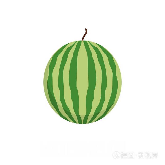 西瓜图标,平面样式
