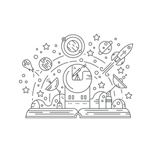 探索天文台图片-探索天文台素材-探索天文台插画-摄图新视界