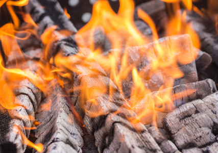 木材燃烧的火背景照片