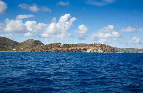 海岸的安提瓜，加勒比海的美景