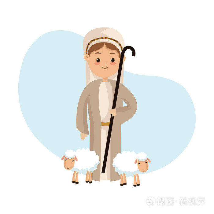 牧羊人的画法图片