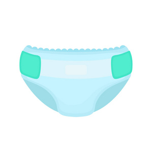 婴儿尿布矢量平面卡通照片