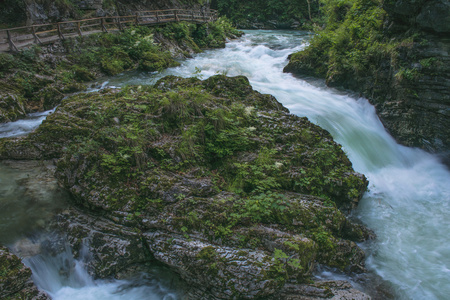 流动的河流。斯洛文尼亚
