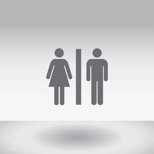 背景厕所一个孤立的图标图