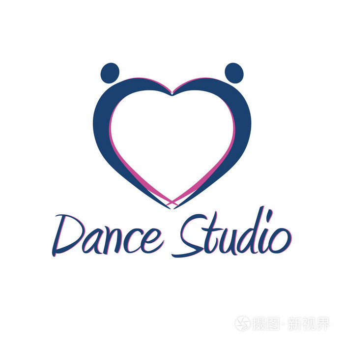 舞蹈工作室 logo.舞者标识.矢量简约