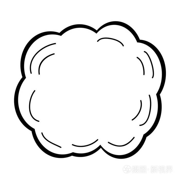 孤立的漫画泡沫