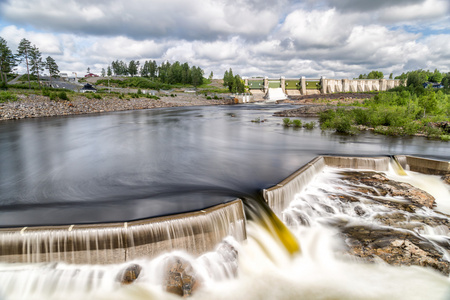 在 Stornorrfors，瑞典水力发电厂