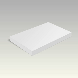 空白纸或纸板盒模板。矢量插图