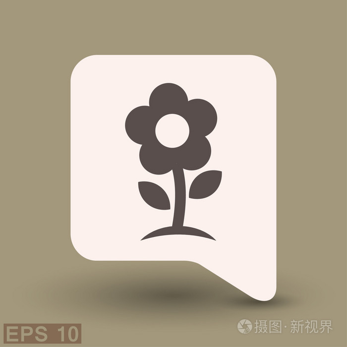 象形文的花概念图标