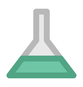 圆锥烧瓶粗体矢量图标图片