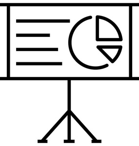 演示文稿线矢量图标