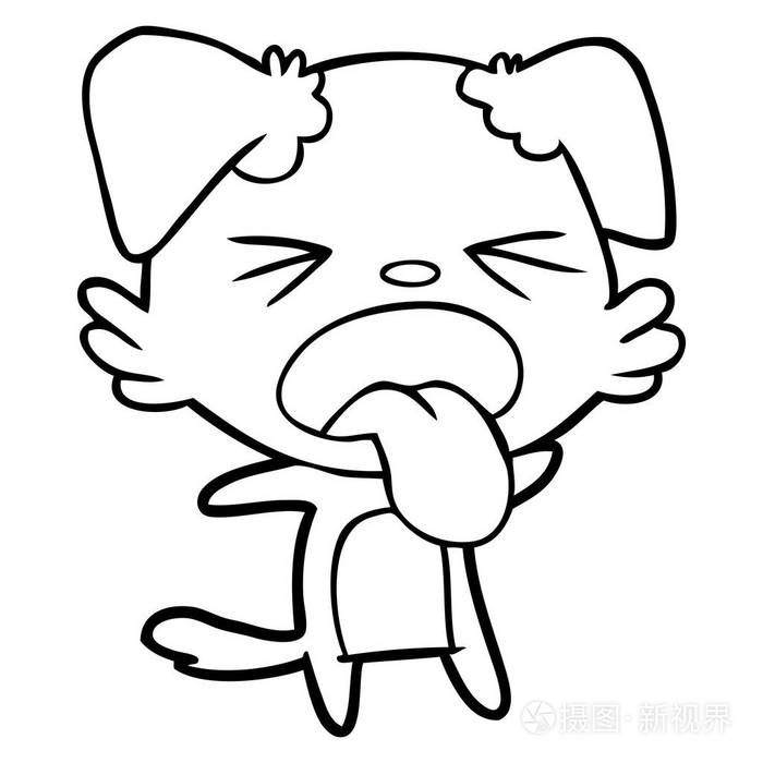 卡通厌恶犬的矢量图解插画-正版商用图片0ey7fd-摄图新视界