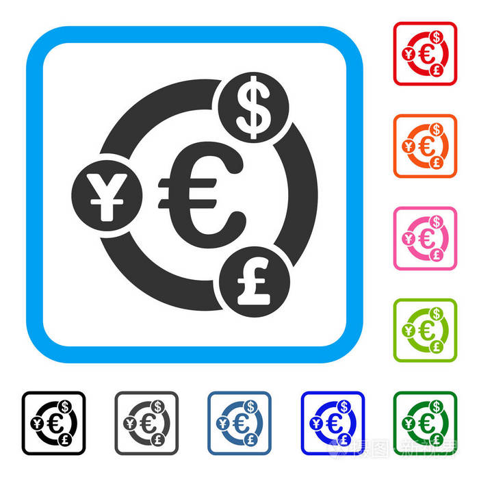 国际金融合作框架图标