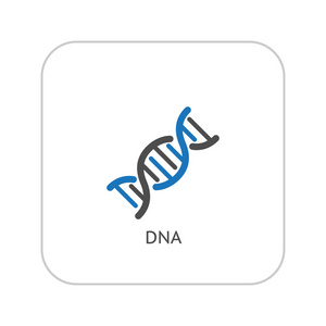 Dna 和医疗服务图标。平面设计