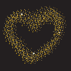 抽象背景从闪耀的星星的心照片