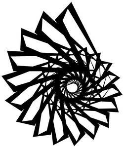 几何圆形螺旋插画