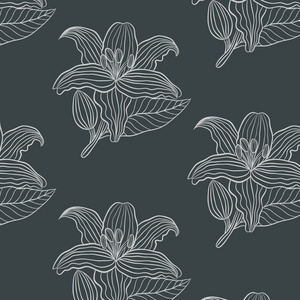 百合花图案设计图片大全