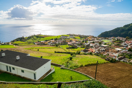 在葡萄牙亚速尔群岛的 Nordeste, 美丽的乡村美景