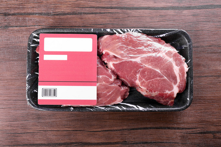 包装的件的猪肉照片