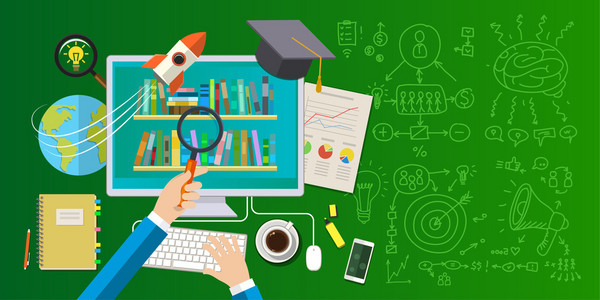 在线教育概念图片-在线教育概念素材-在线教育概念插画-摄图新视界