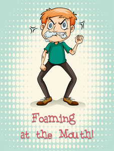 猜成语图片幽成语口吐白沫照片