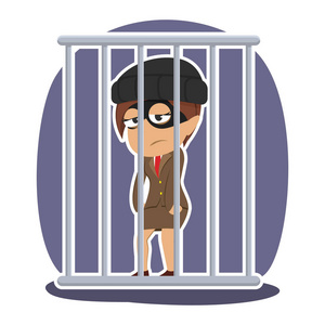 被关进监狱图片