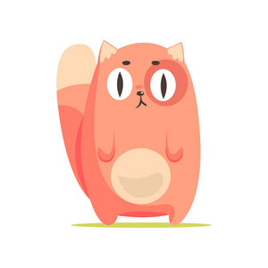 大美丽红猫逗红猫长着大眼睛,可爱的卡通动物特征矢量图照片