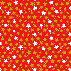 抽象的无缝红色背景与星星。织物或服装的模式。矢量