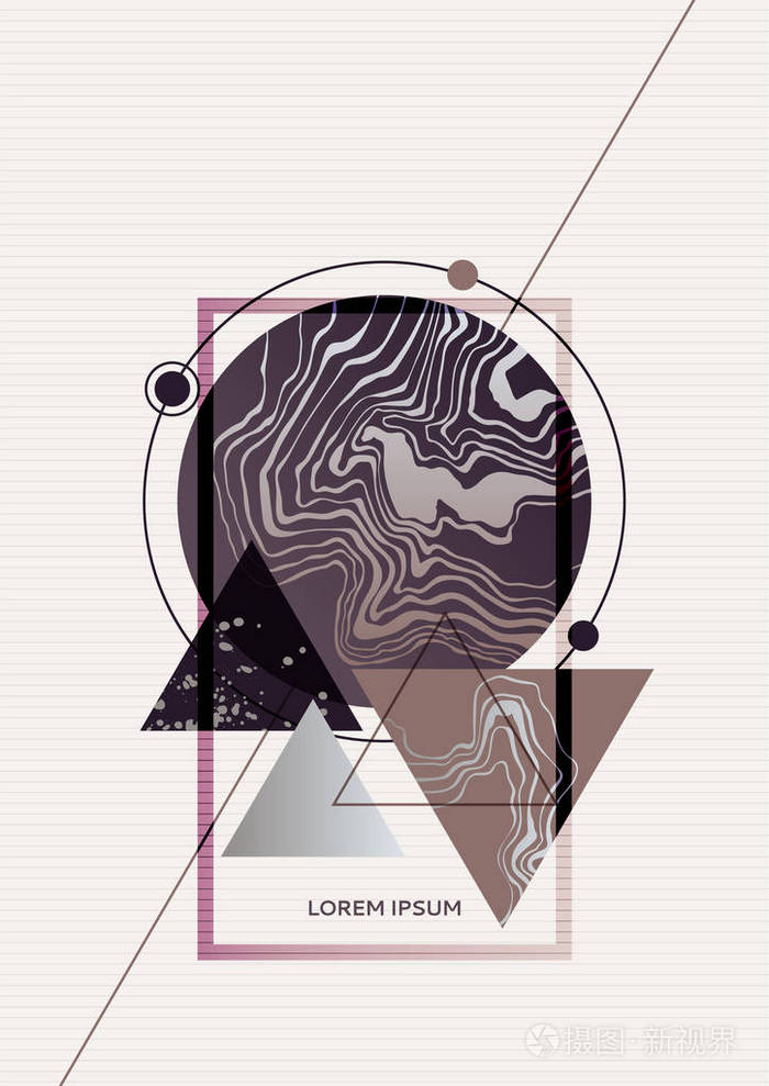 海报与简约设计.创意理念与现代抽象背景