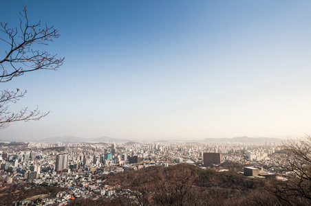 首尔市中心城市景观