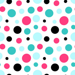 用圆圈抽象多色无缝矢量模式的背景说明照片