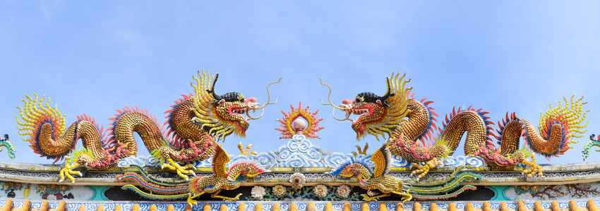 中国龙，在泰国的华人庙宇