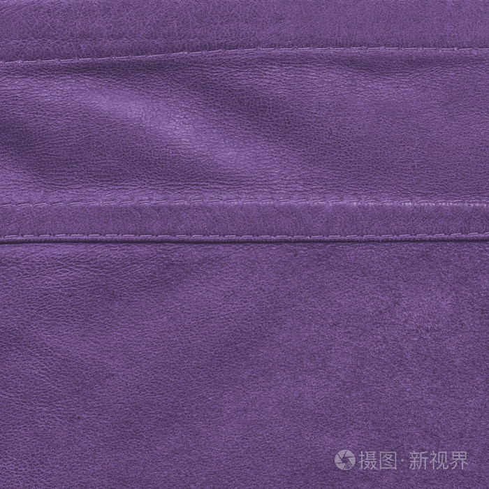 紫罗兰色皮革背景 接缝 缝针