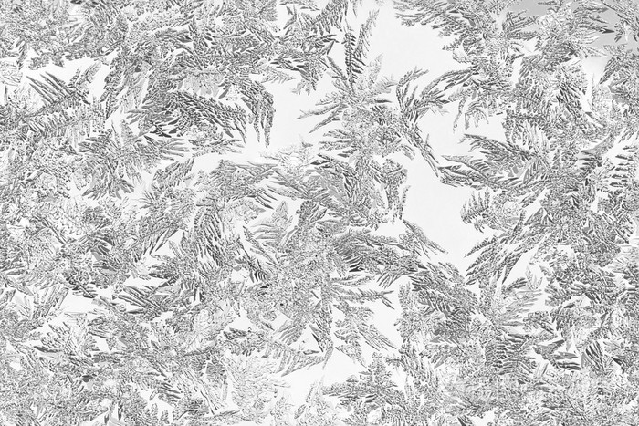 雪或冰晶体的特写