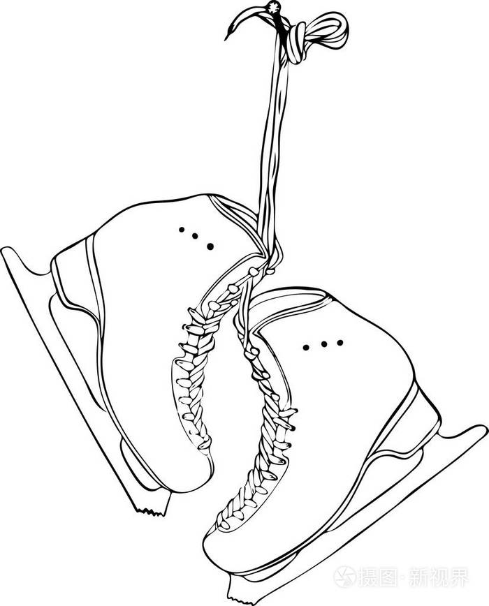 花样滑冰鞋图片简笔画图片
