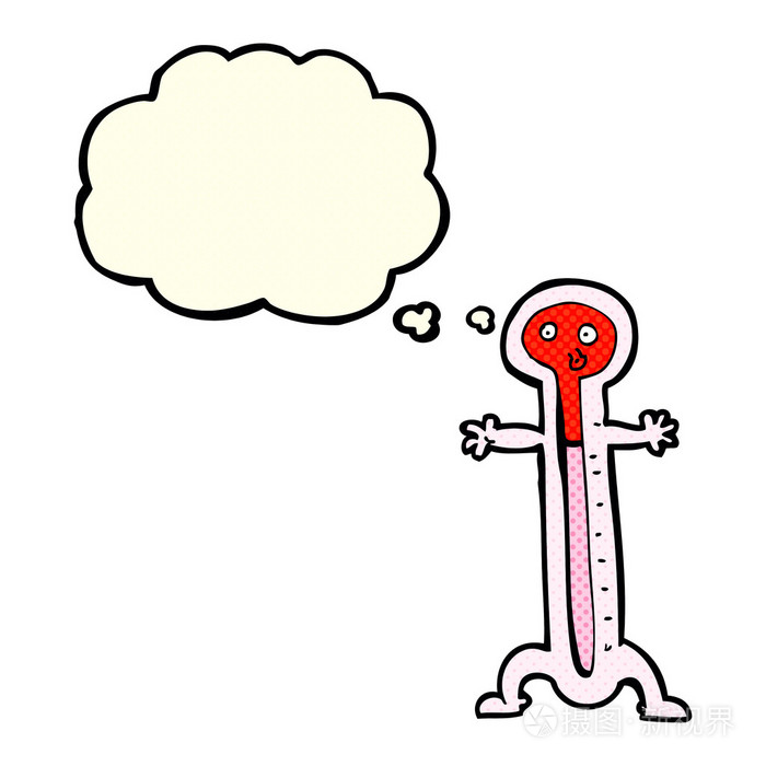 与思想泡泡卡通温度计