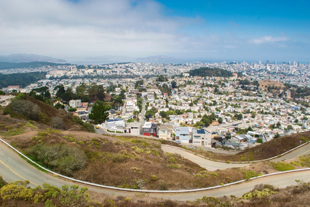 San Francisco。从双子峰的视图