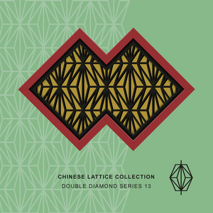 中国窗口窗饰双钻石框架 13 菱面体照片