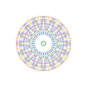 多彩的虚线图案形状